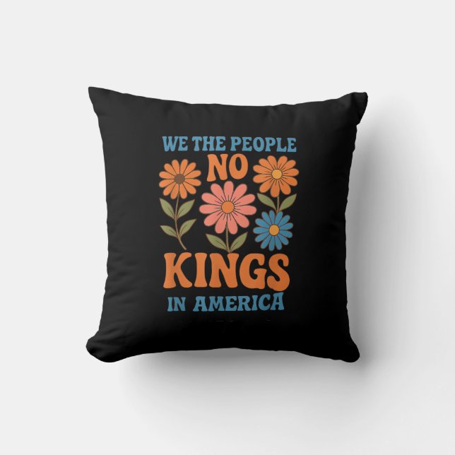 Coussin No Kings In America We The People Retro Lovers (Recto)