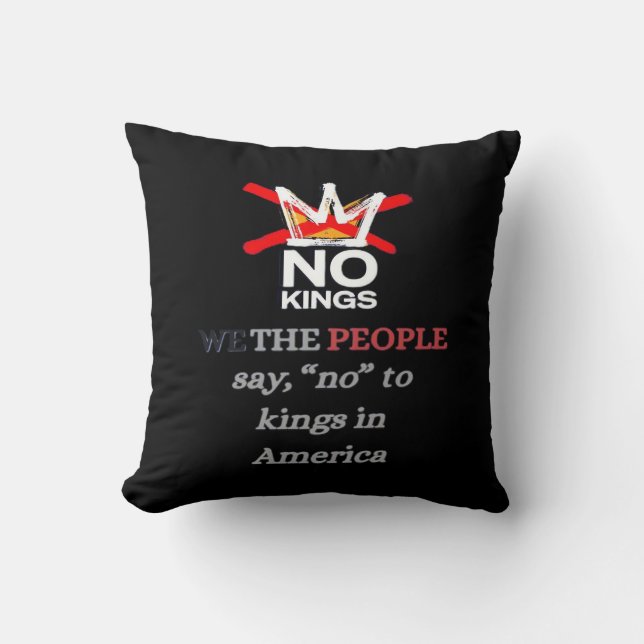 Coussin No Kings We the People Freedom Classic Style (Recto)