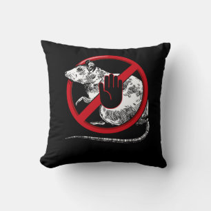 Coussin No Rat Sign Stop Snitching Pest Control Novo Cool