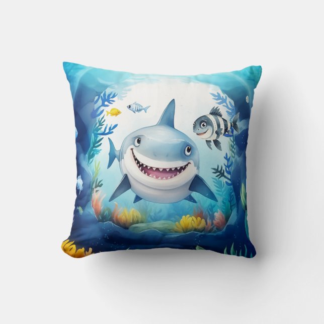 Coussin Noa le requin et Casper, son meilleur ami poisson (Recto)