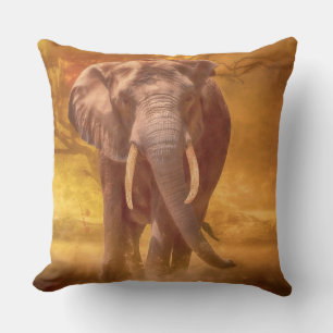 Coussin "Noblesse des éléphants africains" 20X20