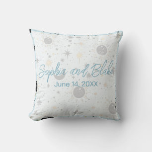 Coussin Noces Célestes Or Noir Bleu