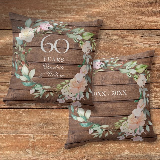 Coussin Noces de diamant - 60 ans de mariage (Créateur téléchargé)