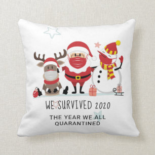 Coussin Noël 2020 Année Nous avons mis en quarantaine comm