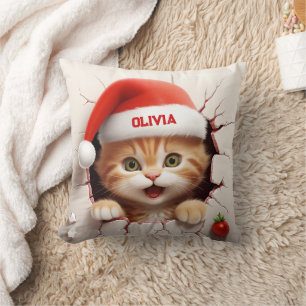 Coussin Noël à Kitten 3D