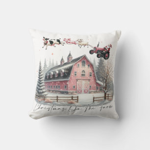 Coussin Noël à la ferme, Joyeux Noël