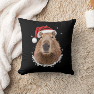 Coussin Noël amusant de Capybara