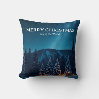 Coussin Noël avec phases lunaires célestes, nuit d'hiver