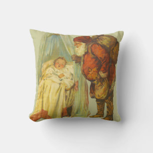 Coussin Noël Baby Santa Clause Vintage