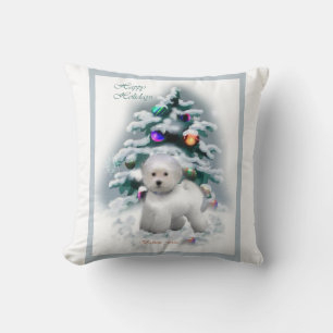 Coussin Noël Bichon Frise