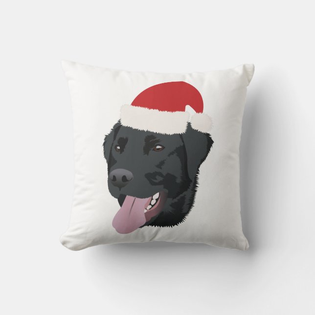 Coussin Noël Black Lab (Recto)