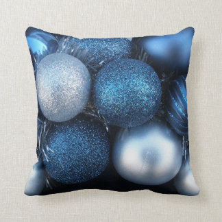 Coussin Noël bleu