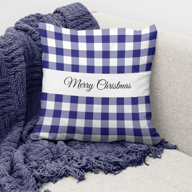 Coussin Noël bleu classique (Créateur téléchargé)