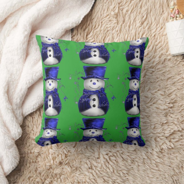 Coussin Noël Blue Snowman (Couverture)