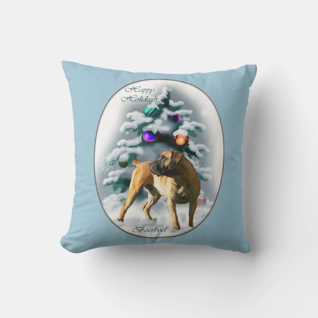 Coussin Noël Boerboel (Recto)