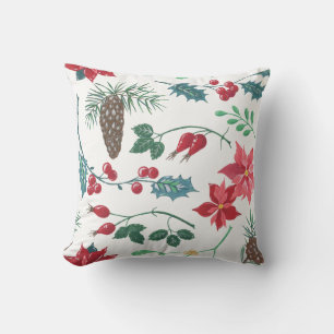 Coussin Noël botanique traditionnel