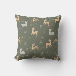 Coussin Noël Cerf Motif sans couture