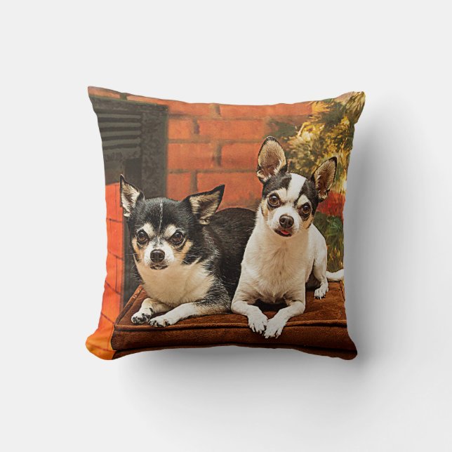 Coussin Noël Chihuahua (Recto)