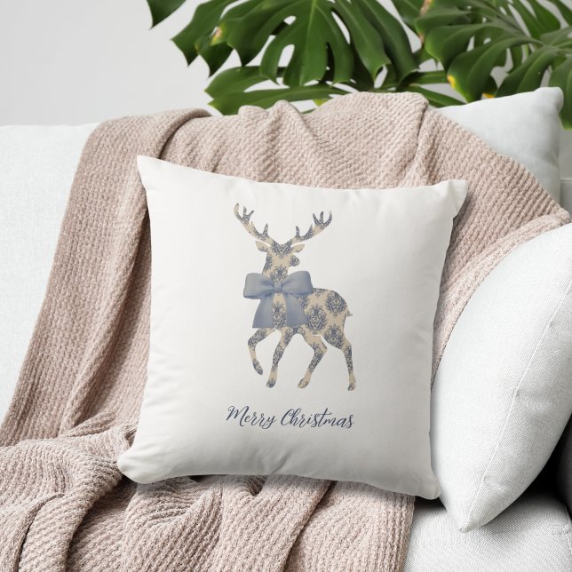 Coussin Noël Chinoiserie Reindeer (Créateur téléchargé)