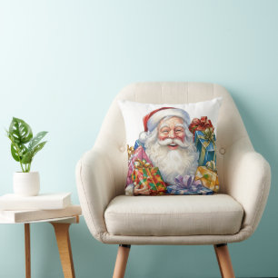 Coussin Noël classique de Jolly Santa Claus