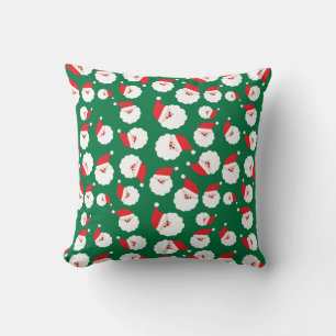 Coussin Noël classique Père Noël traditionnel Vert Noël