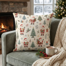 Noël Cozy Santa et Arbres Botaniques