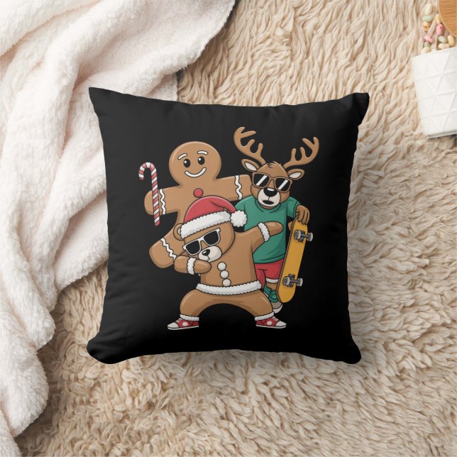 Coussin Noël Dabing Père Noël Ours Skate Reindeer Xmas (Couverture)