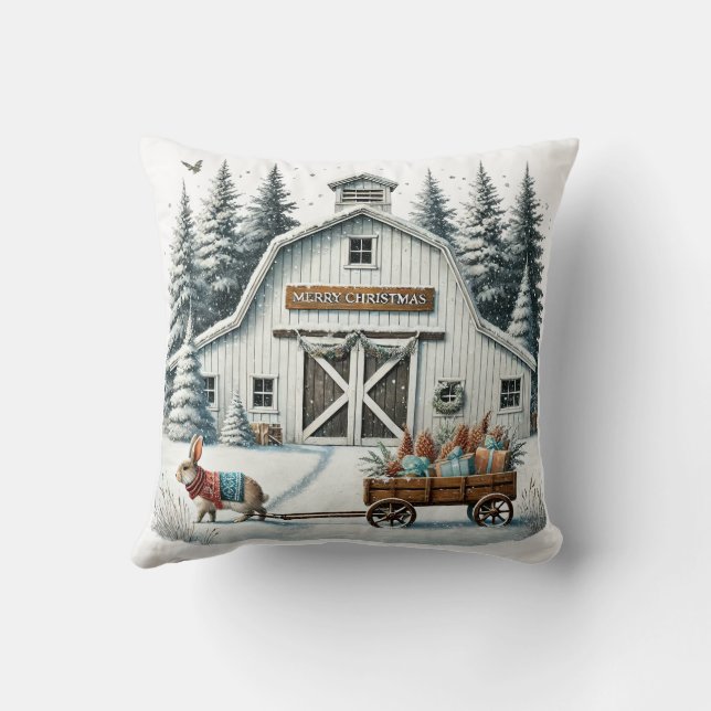 Coussin Noël dans le pays (Verso)