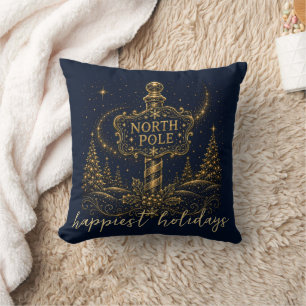 Coussin Noël dans les Étoiles   Pôle Nord