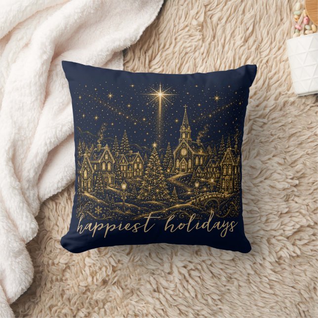 Coussin Noël dans les étoiles | Village de Noël (Couverture)
