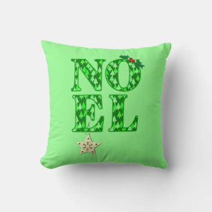 Coussin NOEL dans un arbre de Noël vert Motif