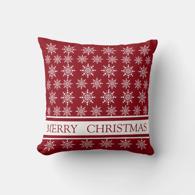 Coussin Noël de Flocon de neige en cristal (Recto)