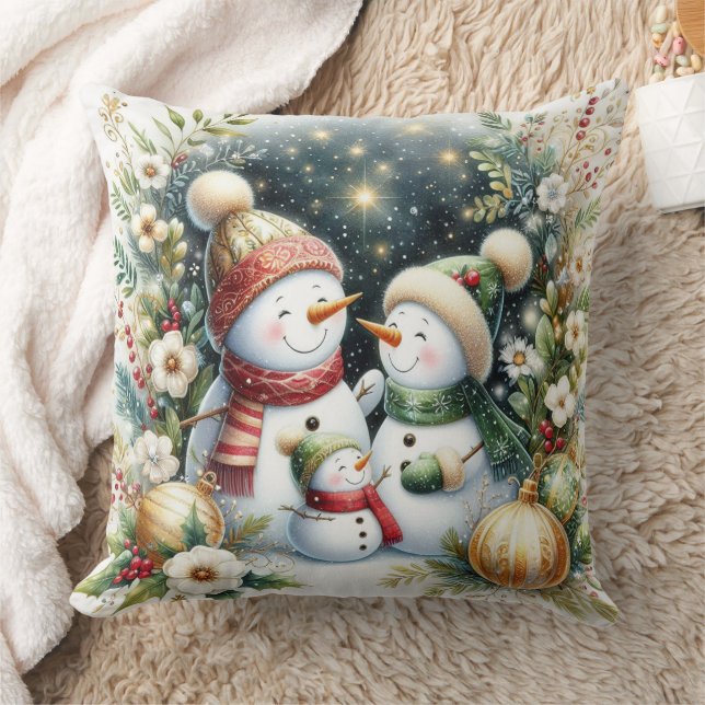 Coussin Noël de la famille Snowman (Couverture)