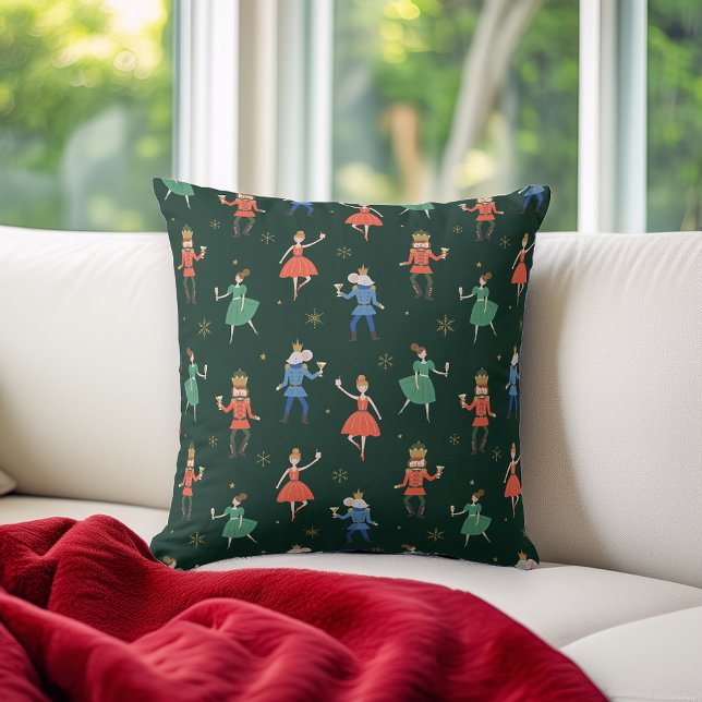 Coussin Noël de la fête de cocktails de Casse-Noisette (Créateur téléchargé)