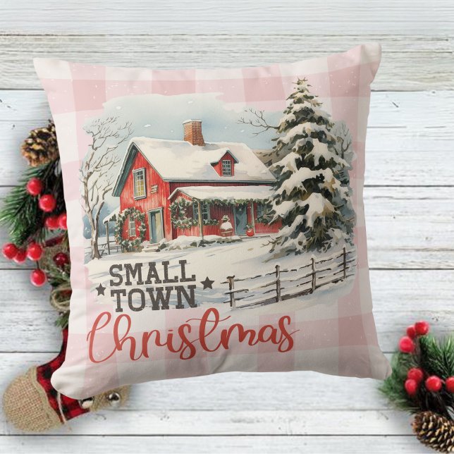 Coussin Noël de la petite ville (Créateur téléchargé)