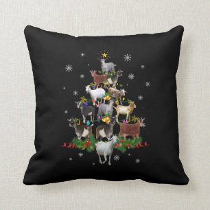 Coussin Noël des chèvres Noël Chèvre de neige Noël