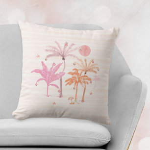 Coussin Noël des palmiers tropicaux