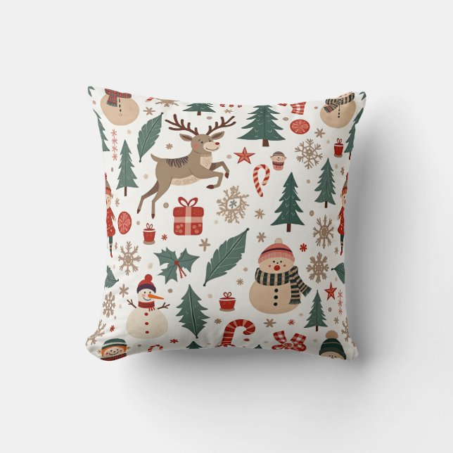 Coussin Noël d'hiver (Recto)