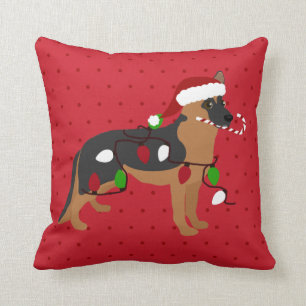 Coussin Noël du berger allemand mignon