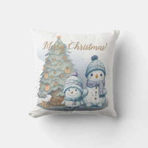Coussin Noël du brun des neiges