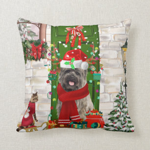 Coussin Noël du chien de Cairn Terrier