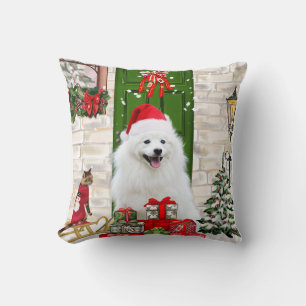 Coussin Noël du Chien de Spitz