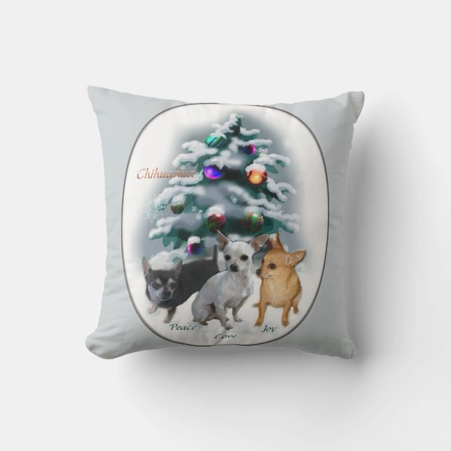 Coussin Noël du Chihuahua (Recto)