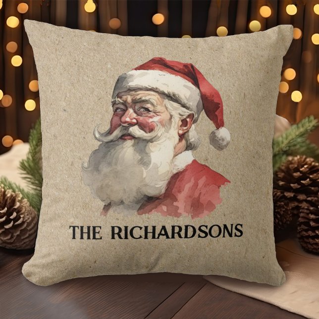 Coussin Noël du Père Noël vintage (Créateur téléchargé)