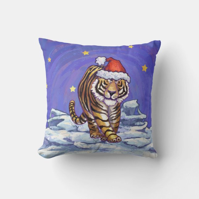 Coussin Noël du tigre (Recto)