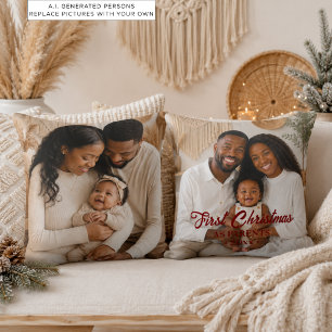 Coussin Noël élégant des premiers parents 2 Photos