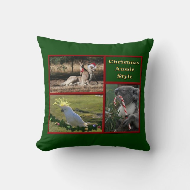 Coussin Noël en Australie (Recto)
