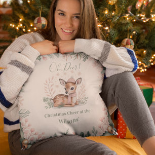Coussin Noël en famille personnalisé
