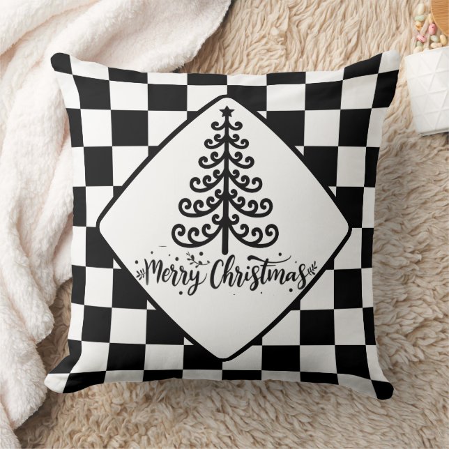 Coussin  Noël en noir et blanc  (Couverture)