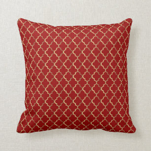 Coussin Noël en rouge et or